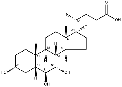 α-鼠胆酸 结构式