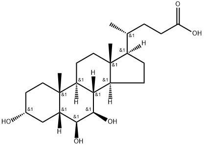 Β-鼠胆酸 结构式