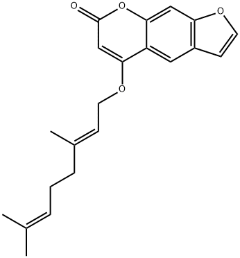 7H-Furo(3,2-g)benzopyran-7-one, 5-((3,7-dimethyl-2,6-octadienyl)oxy)-,  (E)- 结构式