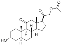 3alpha,21-dihydroxy-5alpha-pregnane-11,20-dione 21-acetate 结构式