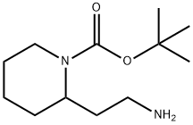 1-叔丁氧羰基-2-(氨基乙基)哌啶 结构式