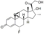 (4AS,4BS,5AS,6AS,7R,8R,9AS,9BS,11S)-11-氟-7-羟基-7-(2-羟基乙酰基)-4A,6A,8-三甲基-5A,6,6A,7,8,9,9A,9B,10,11-十氢环戊二烯并[1,2]菲并[4,4A-B]噁丙烯-2(4AH)-酮 结构式