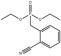 (2-氰苄基)膦酸二乙酯 结构式
