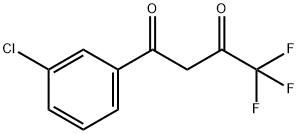 1-(3-氯苯基)-4,4,4-三氟丁烷-1,3-二酮 结构式