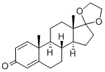 17-亚乙二氧基-雄-1,4-二烯-3-酮 结构式