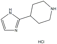 4-(1H-咪唑基-2-基)哌啶盐酸盐 结构式