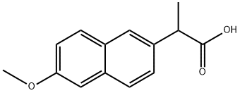 2-(6-甲氧基-2-萘基)丙酸 结构式