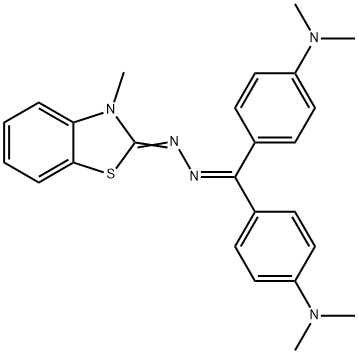 3-Methyl(bis(4-(dimethylamino)phenyl)methylene)hydrazone-2(3H)-benzothiazolone 结构式