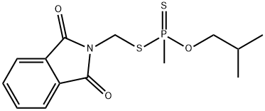 Methylphosphonodithioic acid O-isobutyl S-[(1,3-dihydro-1,3-dioxo-2H-isoindol-2-yl)methyl] ester 结构式