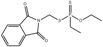 Ethylphosphonodithioic acid O-ethyl S-[(1,3-dihydro-1,3-dioxo-2H-isoindol-2-yl)methyl] ester 结构式