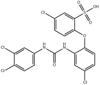 5-chloro-2-[4-chloro-2-[(3,4-dichlorophenyl)carbamoylamino]phenoxy]ben zenesulfonic acid 结构式