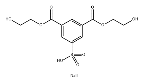 5-磺基-1,3,-苯二甲酸二(2-羟基乙基)酯的一钠盐 结构式