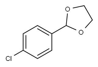 2-(4-氯苯基)-1,3-二氧戊环 结构式