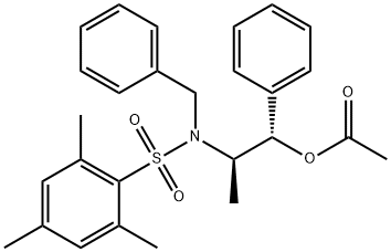 乙酸-(1S,2R)-2-[N-苄基-N-(三甲苯基磺酰)氨基]-1-苯基丙酯 结构式