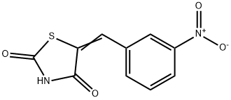 5-(3-硝基亚苄基)噻唑烷-2,4-二酮 结构式