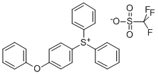 (4-苯氧基苯基)二苯基锍三氟甲基磺酸盐 结构式