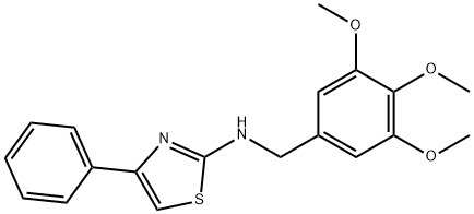 4-Phenyl-2-[(3,4,5-trimethoxybenzyl)amino]thiazole 结构式