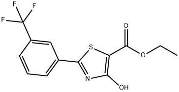 4-羟基-2-[3-(三氟甲基)苯基]-1,3-噻唑-5-羧酸乙酯 结构式