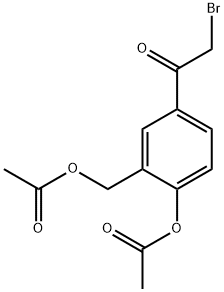1-{4-(乙酰氧基)-3-[(乙酰氧基)甲基]苯基}-2-溴乙酮 结构式