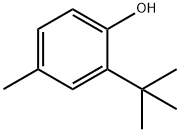 2-叔丁基对甲苯酚 结构式