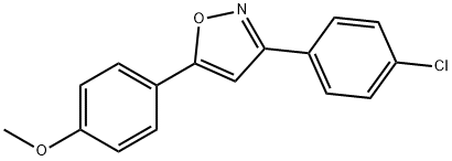 3-(4-CHLOROPHENYL)-5-(4-METHOXYPHENYL)ISOXAZOLE 结构式