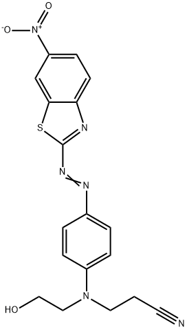 3-[N-(2-hydroxyethyl)-p-[(6-nitrobenzothiazol-2-yl)azo]anilino]propiononitrile 结构式