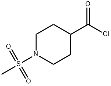 1-(甲基磺酰基)-4-哌啶甲酰氯 结构式