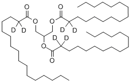 十六烷-2,2-D<SUB>2</SUB>酸甘油酯 结构式