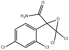 3,3-Dichloro-2-(2,4-dichlorophenyl)oxirane-2-carboxamide 结构式