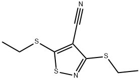 3,5-Bis(ethylthio)-4-isothiazolecarbonitrile 结构式