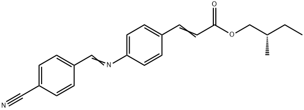 3-[4-[[(4-Cyanophenyl)methylene]amino]phenyl]propenoic acid (S)-2-methylbutyl ester 结构式