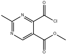 5-Pyrimidinecarboxylic acid, 4-(chlorocarbonyl)-2-methyl-, methyl ester (9CI) 结构式