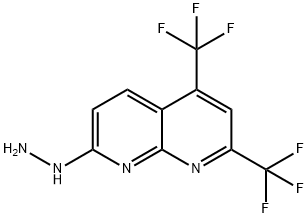 1,8-Naphthyridin-2(1H)-one,5,7-bis(trifluoromethyl)-,hydrazone(9CI) 结构式