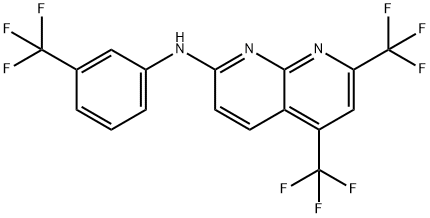 1,8-Naphthyridin-2-amine,5,7-bis(trifluoromethyl)-N-[3-(trifluoromethyl)phenyl]-(9CI) 结构式