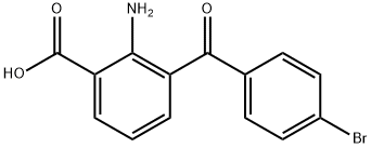 2-氨基-3-(4-溴苯甲酰基)苯甲酸 结构式