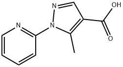 5-甲基-1-吡啶-2-基-吡唑-4-羧酸 结构式