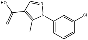 1-(3-氯苯基)-5-甲基-1H-吡唑-4-羧酸 结构式