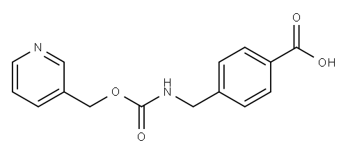 4-(((吡啶-3-基甲氧基)羰基氨基)甲基)苯甲酸 结构式