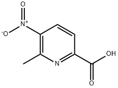 2-甲基-3-硝基吡啶-6-羧酸 结构式