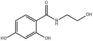 2,4-二羟基-N-(2-羟乙基)苯甲酰胺 结构式
