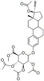 (17a)-17-(Acetyloxy)-19-norpregna-1,3,5(10)-trien-20-yn-3-yl--D-Glucopyranosiduronic Acid Methyl Ester Triacetate 结构式