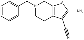 2-氨基-6-苄基-4,5,6,7-四氢噻吩并[2,3-C]吡啶-3-甲腈 结构式