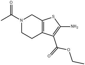 6-乙酰基-2-氨基-4,5,6,7-四氢噻吩并[2,3-C]吡啶-3-甲酸乙酯 结构式