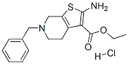 ethyl 2-amino-6-benzyl-4,5,6,7-tetrahydrothieno[2,3-c]pyridine-3-carboxylate hydrochloride  结构式