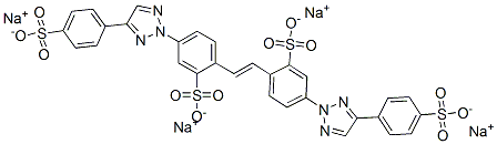tetrasodium 4,4'-bis[4-(p-sulphonatophenyl)-2H-1,2,3-triazol-2-yl]stilbene-2,2'-disulphonate  结构式
