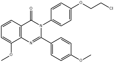 4(3H)-Quinazolinone,  3-[4-(2-chloroethoxy)phenyl]-8-methoxy-2-(4-methoxyphenyl)- 结构式