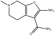 2-氨基-6-甲基-4,5,6,7-四氢硫代[2,3-C]吡啶-3-甲胺 结构式