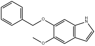 6-苄氧基-5-甲氧基吲哚 结构式