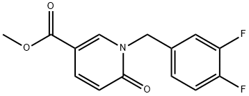 1-(3,4-二氟苄基)-6-氧代-1,6-二氢吡啶-3-羧酸甲酯 结构式