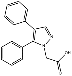 2-[4,5-二(苯基)吡唑-1-基]乙酸 结构式